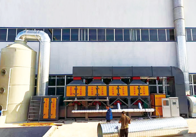 Air purification equipment in paint booth