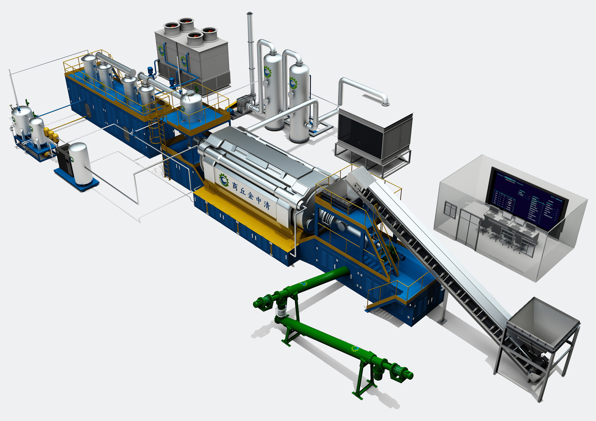 Straw biomass carbonization and purification equipment