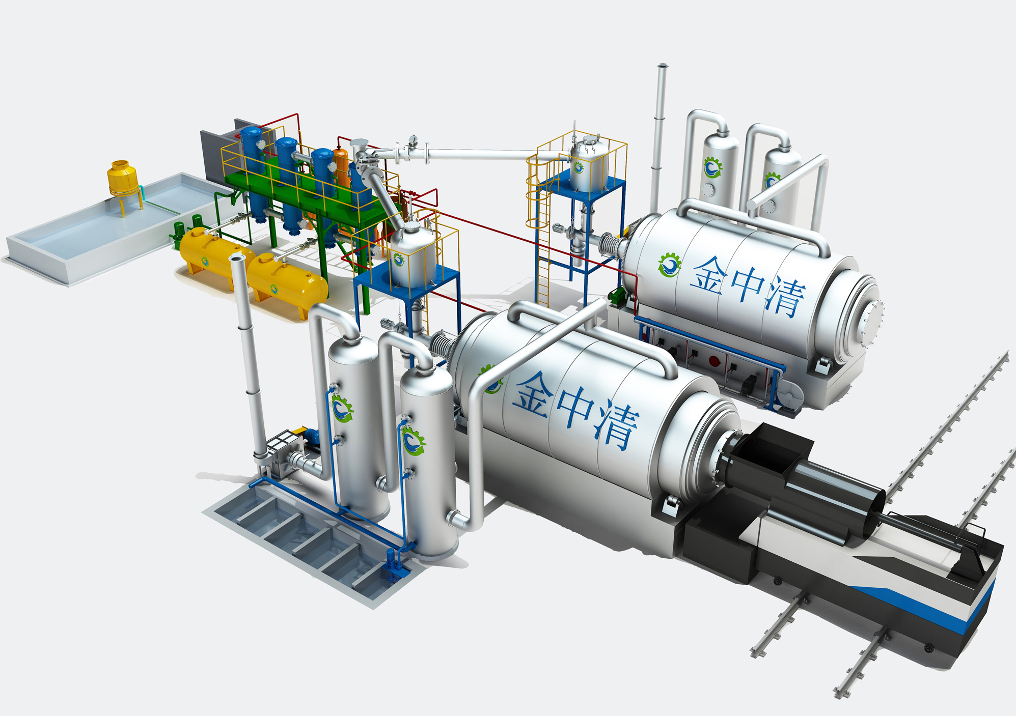 Two in one vertical cooling cracking equipment