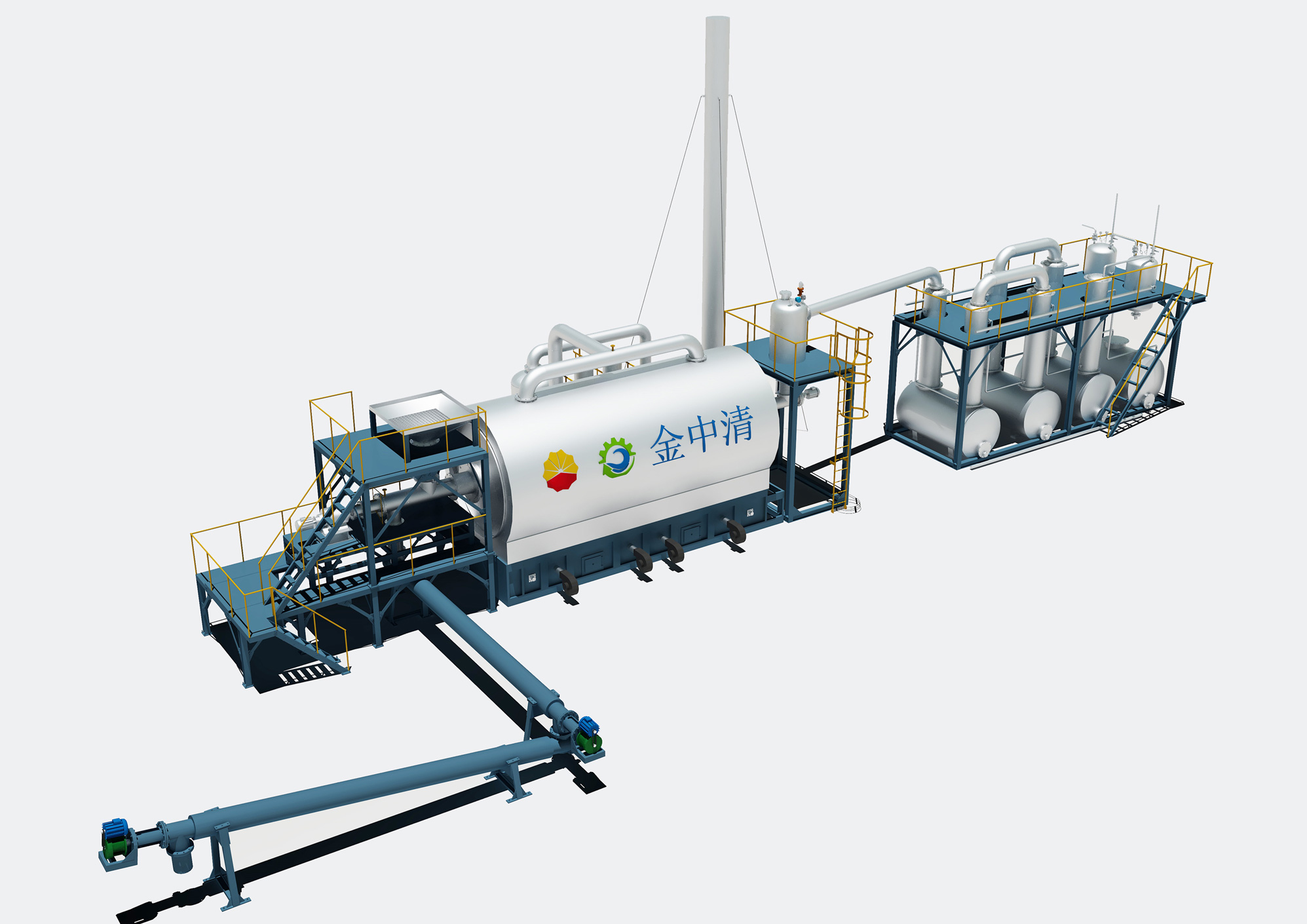 Thermal desorption treatment equipment for polluted soil